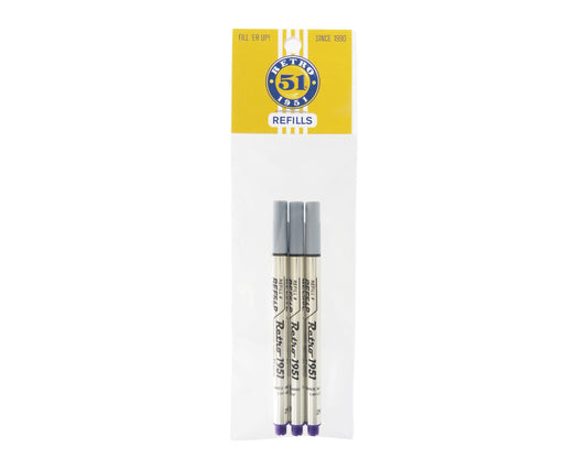 Purple Capless Rollerball Refill 3pk