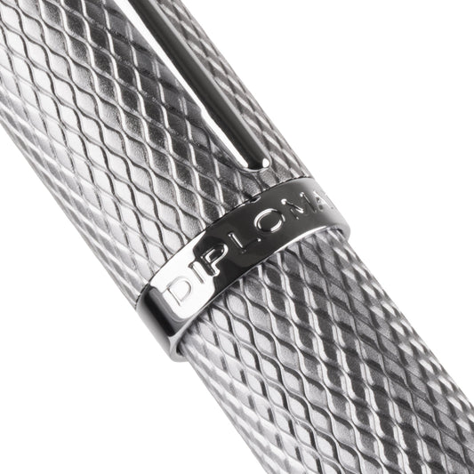 Diplomat Viper Silver Guilloche Rollerball Pen