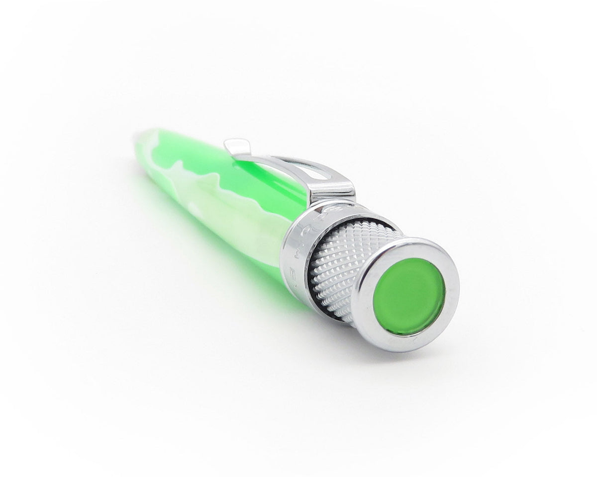 Tornado™ Acrylic Cosmic Swirl Green & White Rollerball Pen