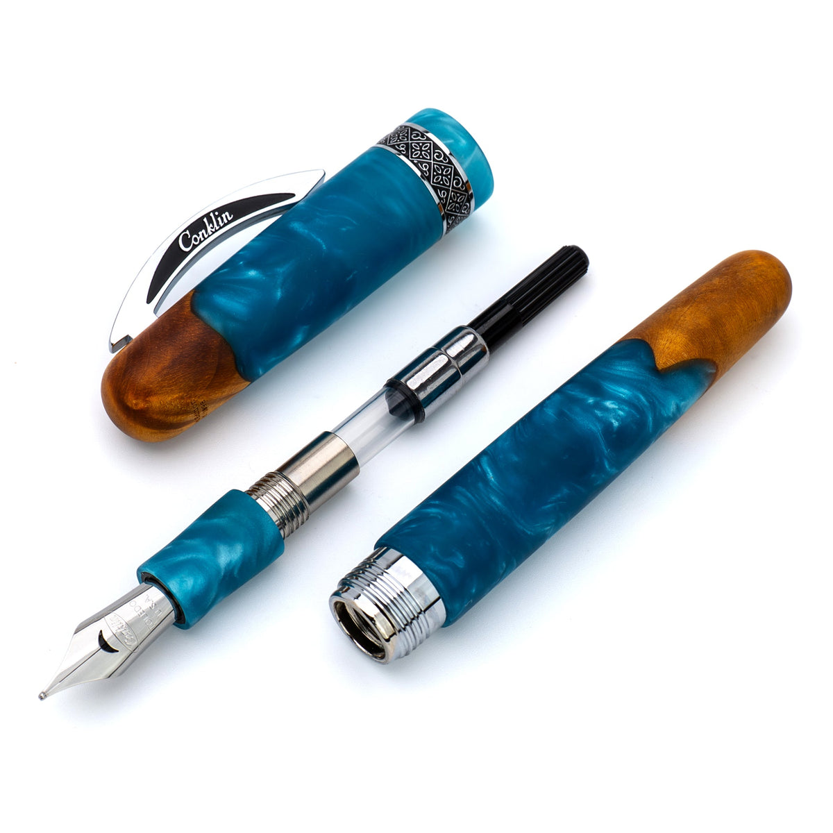 Conklin 1898 Limited Edition Spectra Fusion Fountain Pen Blue Chrome