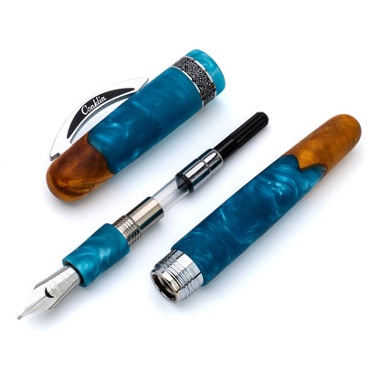 Conklin 1898 Limited Edition Spectra Fusion Fountain Pen Blue Chrome