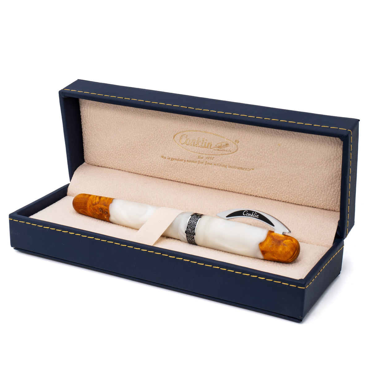 Conklin 1898 Limited Edition Spectra Fusion Fountain Pen White Chrome