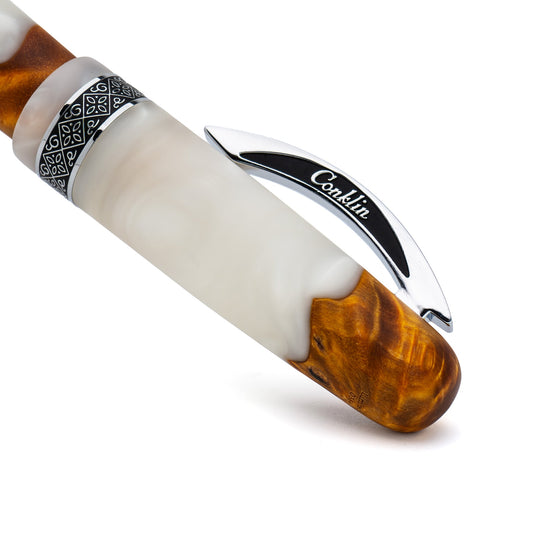 Conklin 1898 Limited Edition Spectra Fusion Rollerball Pen White Chrome