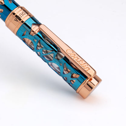 Conklin Endura Deco Crest Ballpoint Pen Demo/Blue/Rose Gold