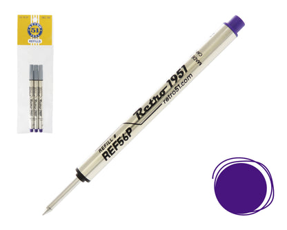 Purple Capless Rollerball Refill 3pk