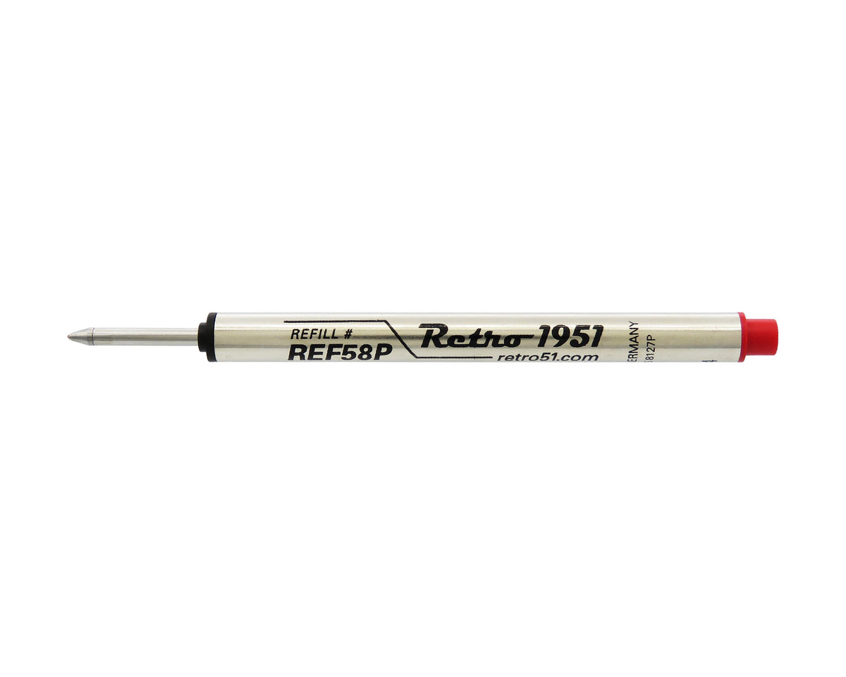 Red Capless Rollerball Refill 3pk