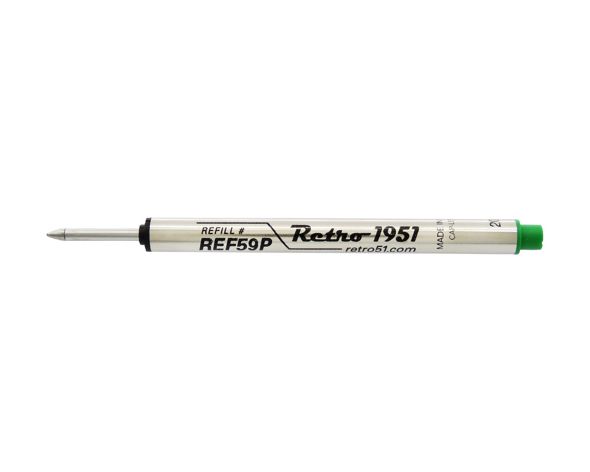 Green Capless Rollerball Refill 3pk