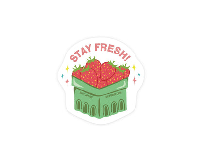 'Stay Fresh' Strawberries Sticker