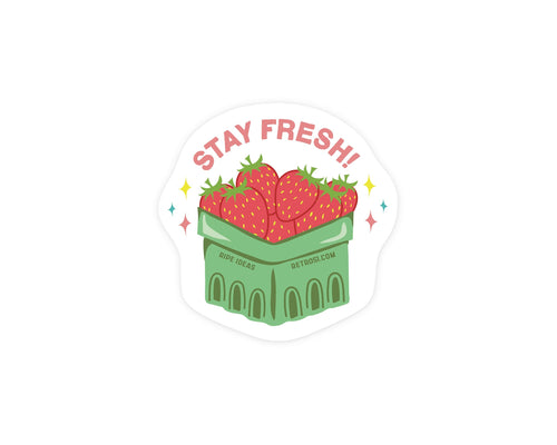 'Stay Fresh' Strawberries Sticker