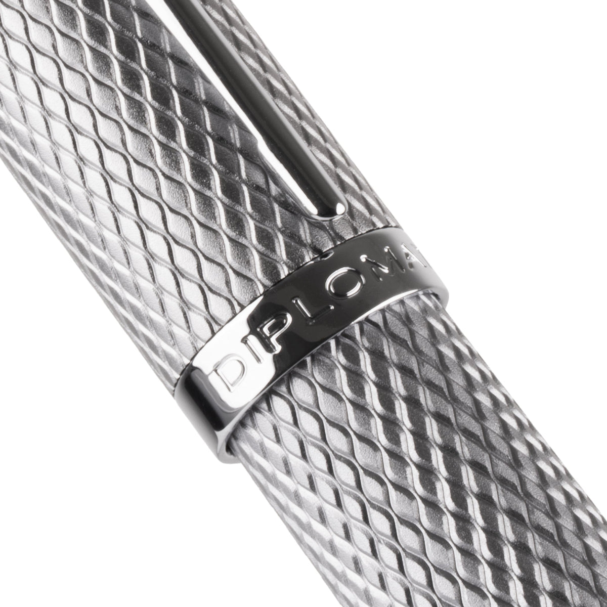 Diplomat Viper Silver Guilloche Fountain Pen Fine/Medium Nib