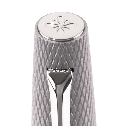 Diplomat Viper Silver Guilloche Fountain Pen Fine/Medium Nib