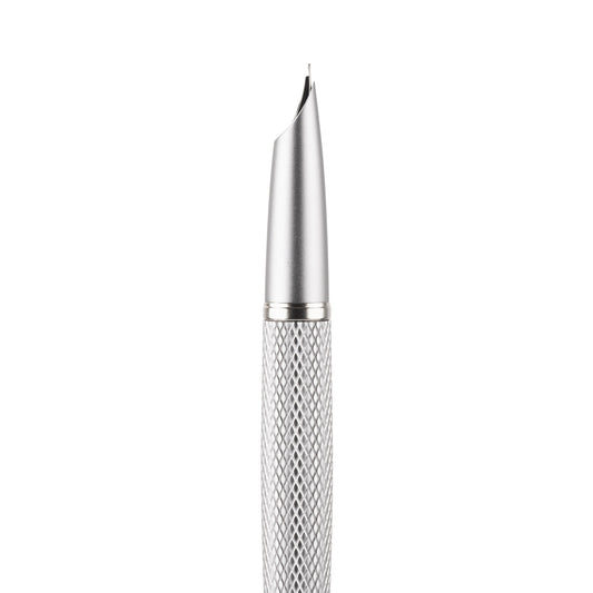 Diplomat Viper Silver Guilloche Fountain Pen Fine/Medium Nib